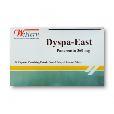 DYSPA - EAST 300 MG ( PANCREATIN ) 20 CAPSULES